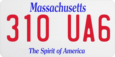 MA license plate 310UA6