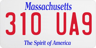 MA license plate 310UA9
