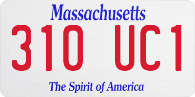 MA license plate 310UC1