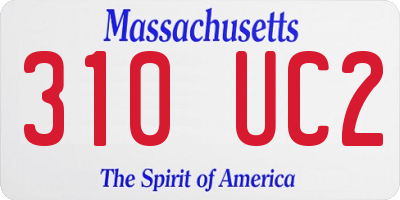 MA license plate 310UC2