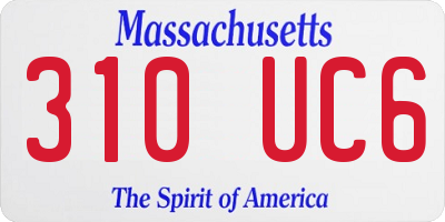 MA license plate 310UC6