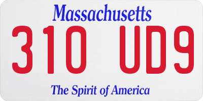 MA license plate 310UD9