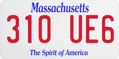 MA license plate 310UE6