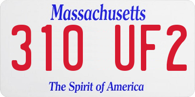 MA license plate 310UF2