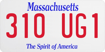 MA license plate 310UG1