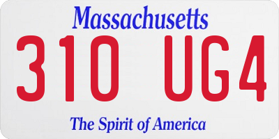 MA license plate 310UG4
