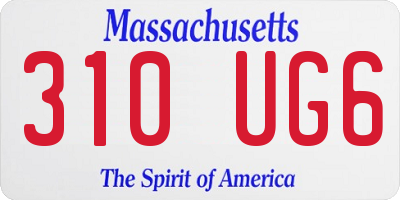 MA license plate 310UG6