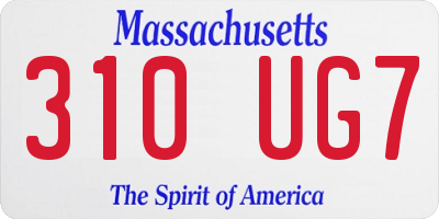 MA license plate 310UG7