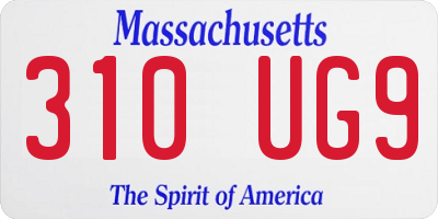 MA license plate 310UG9