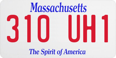 MA license plate 310UH1