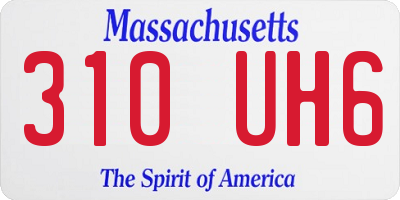 MA license plate 310UH6