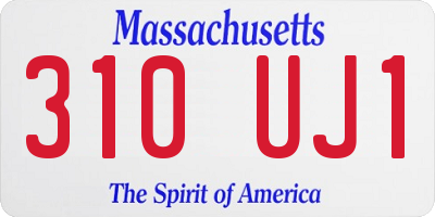 MA license plate 310UJ1