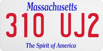 MA license plate 310UJ2