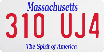 MA license plate 310UJ4