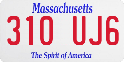 MA license plate 310UJ6