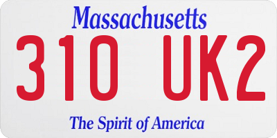 MA license plate 310UK2