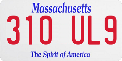 MA license plate 310UL9