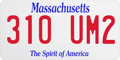 MA license plate 310UM2