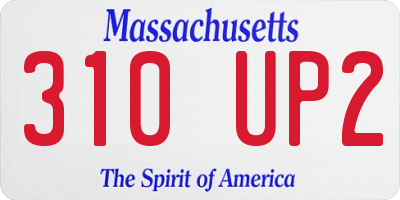 MA license plate 310UP2