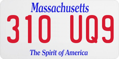MA license plate 310UQ9