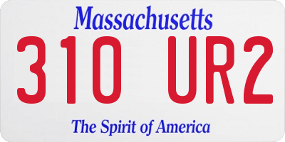 MA license plate 310UR2