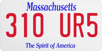 MA license plate 310UR5