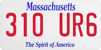 MA license plate 310UR6