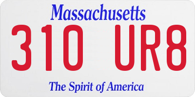 MA license plate 310UR8