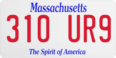 MA license plate 310UR9