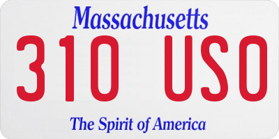 MA license plate 310US0