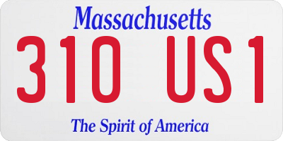 MA license plate 310US1