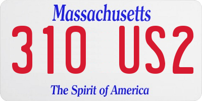 MA license plate 310US2
