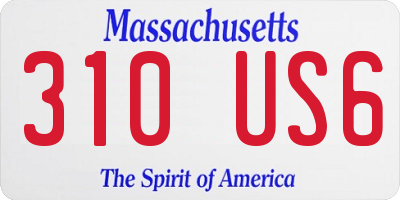MA license plate 310US6