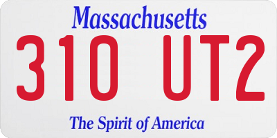 MA license plate 310UT2