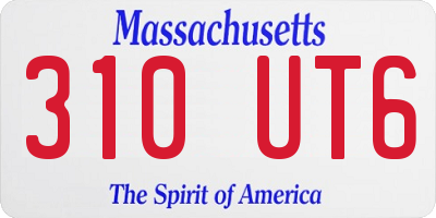 MA license plate 310UT6