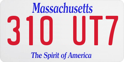 MA license plate 310UT7