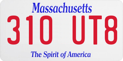 MA license plate 310UT8