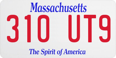 MA license plate 310UT9