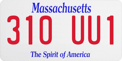 MA license plate 310UU1