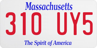 MA license plate 310UY5