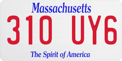 MA license plate 310UY6