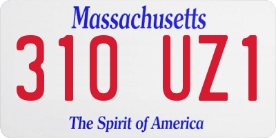 MA license plate 310UZ1