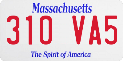 MA license plate 310VA5