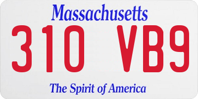 MA license plate 310VB9