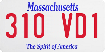 MA license plate 310VD1