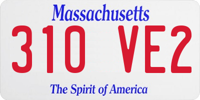 MA license plate 310VE2