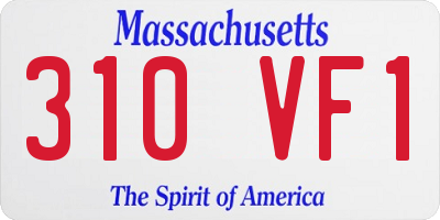 MA license plate 310VF1