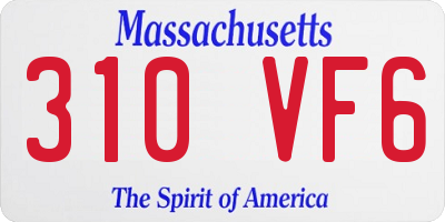 MA license plate 310VF6