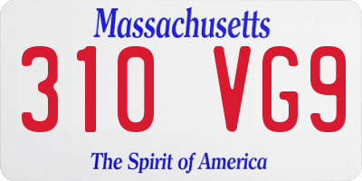 MA license plate 310VG9