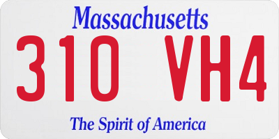 MA license plate 310VH4